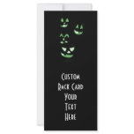 4 Lit Jack-O-Lanterns - Green Full Color Rack Card