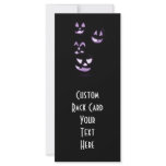 4 Lit Jack-O-Lanterns - Purple Full Color Rack Card