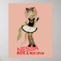 4 Little Monsters - Nessa Print