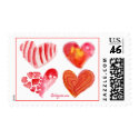 4 Love Hearts Postage Stamps by lillyarts 4 Love Hearts Postage Stamps