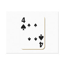 4 of Spades Playing Card Gallery Wrapped Canvas