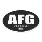 4 pack AFGHANISTAN WAR VETERAN OVAL STICKER