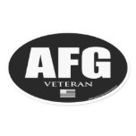 4 pack AFGHANISTAN WAR VETERAN OVAL STICKER
