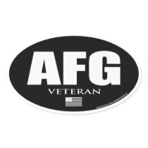 4 pack AFGHANISTAN WAR VETERAN OVAL STICKER