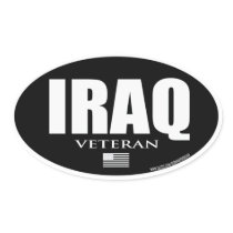 4 pack IRAQ WAR VETERAN OVAL STICKER