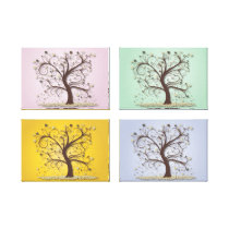 4-Panel 4-Seasons Trees canvas prints