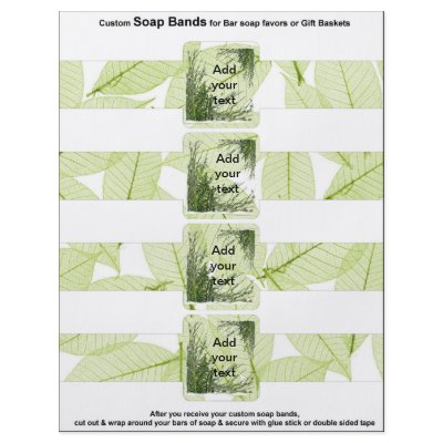 4 per sheet Bar Soap Band Leaves Paper Party Favor Flyers by partypizazz