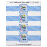 4 per sheet Bar Soap Bands Blue Paper Party Favor Flyer