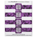 4 per sheet Soap Band Purple Roses Bridal favors Flyers