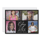 4-Photo Collage Custom Graduation Announcement invitation