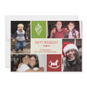 4 photo grid collage favorite things Christmas red invitation