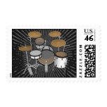 4 Piece Drum Kit: Custom Postage Stamps