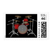 4 Piece Drum Kit: Custom Postage Stamps