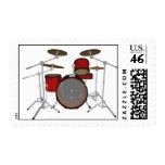4 Piece Drum Kit: Custom Postage Stamps