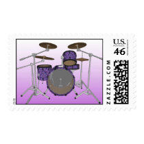 4 Piece Jazz Drum Kit: Custom Postage Stamps by spiritswitchboard 4 Piece Jazz Drum Kit: Custom Postage Stamps