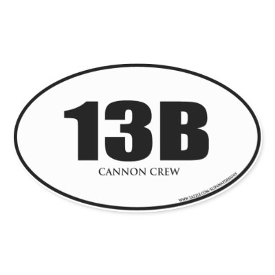 4 PK US ARMY CANNON CREWMEMBER OVAL STICKERS by SlipAwayDesigns