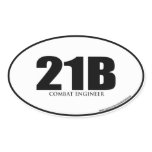 4 PK US ARMY COMBAT ENGINEER OVAL STICKERS