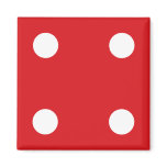 4 Red Dice Magnet