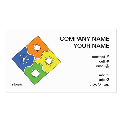 4 seasons business card