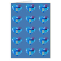 4 Seasons Winter hearts Note Card cards