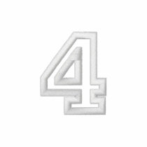 "4" Small Athletic Number embroidered shirts by ZazzleEmbroidery "4" Small Athletic Number embroidered shirts