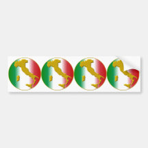 4 stickers automobile carossery viva italia bumper sticker