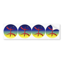 4 stickers Berber automobile carossery amazigh Bumper Stickers