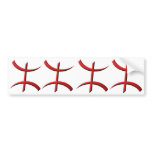 4 stickers carossery voture aza Berber red Bumper Sticker