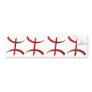 4 stickers carossery voture aza Berber red Bumper Sticker