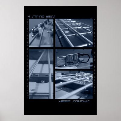 4-String Bass-Guitar Poster by ZaXtoR