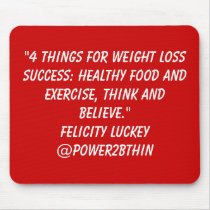4 Things for Weight Loss Success mousepads by Power2BThin 4 Things for Weight Loss Success mousepads