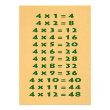 #4 Times Table Collectible Card Announcements
