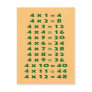 #4 Times Table Collectible Postcard