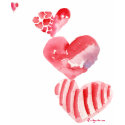 4 Valentine Hearts Tower T-shirt/ Apparel