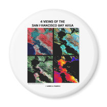 4 Views Of The Bay Area (Satellite Imagery) magnets by wordsunwords 4 Views Of The Bay Area (Satellite Imagery) magnets