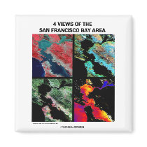 4 Views Of The Bay Area (Satellite Imagery) magnets by wordsunwords 4 Views Of The Bay Area (Satellite Imagery) magnets