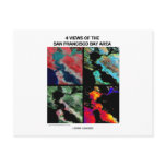 4 Views Of The Bay Area (Satellite Imagery) Postcard