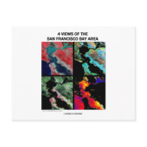 4 Views Of The Bay Area (Satellite Imagery) postcards by wordsunwords 4 Views Of The Bay Area (Satellite Imagery) postcards