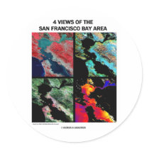 4 Views Of The Bay Area (Satellite Imagery) stickers by wordsunwords 4 Views Of The Bay Area (Satellite Imagery) stickers