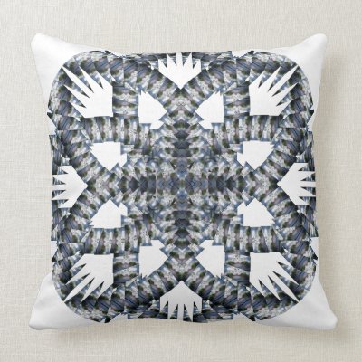 4 Waves Illusion Pillow by Perzpektiba