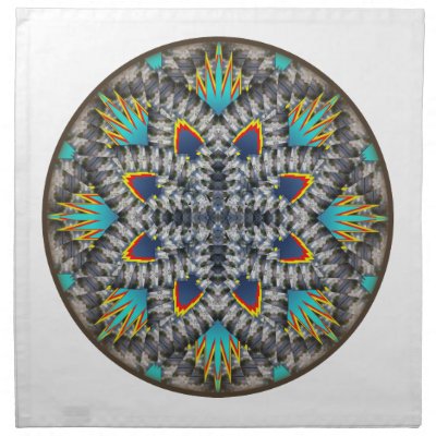 4 Waves Illusion Round Napkins by Perzpektiba