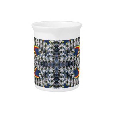 4 Waves Illusion Round Drink Pitcher by Perzpektiba