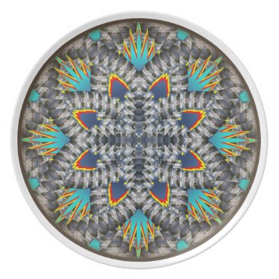 4 Waves Illusion Round Plates by Perzpektiba
