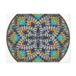 4 Waves Illusion Round Post Cards