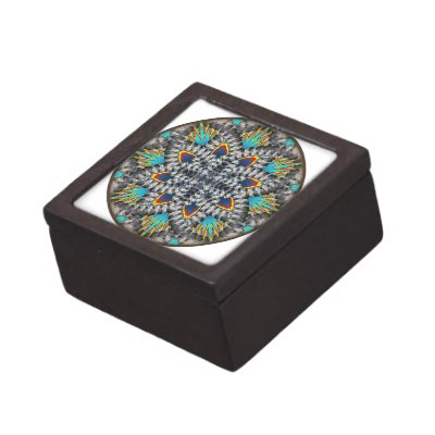 4 Waves Illusion Round Premium Trinket Boxes by Perzpektiba