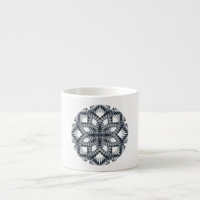 4 Waves Illusion Espresso Mug by Perzpektiba