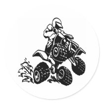 4 Wheel Quad Racing stickers by WhiteTiger_LLC 4 Wheel Quad Racing stickers