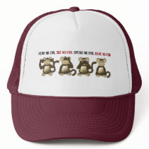 4 Wise Monkeys hats