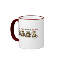 4 Wise Monkeys mugs