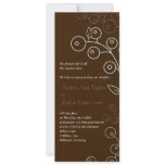 4 x 9 Wedding brown Invitation